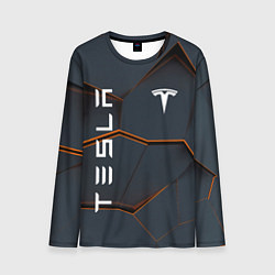 Лонгслив мужской Tesla текстура, цвет: 3D-принт