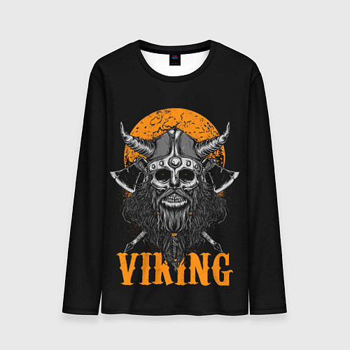 Мужской лонгслив ЧЕРЕП ВИКИНГА VIKINGS SKULL / 3D-принт – фото 1