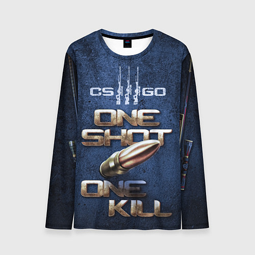 Мужской лонгслив One Shot One Kill CS GO / 3D-принт – фото 1