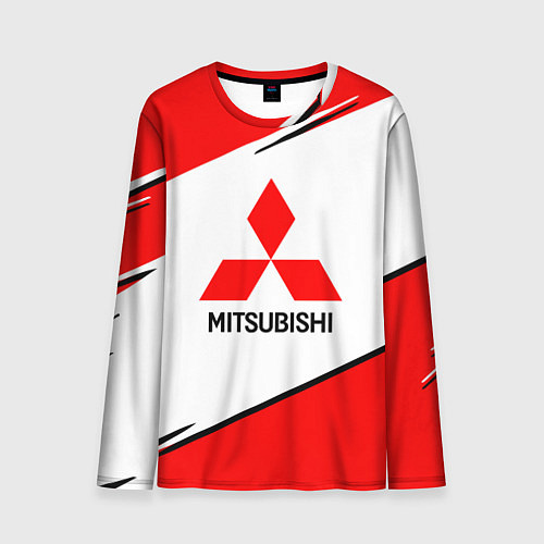 Мужской лонгслив Mitsubishi Logo Geometry / 3D-принт – фото 1