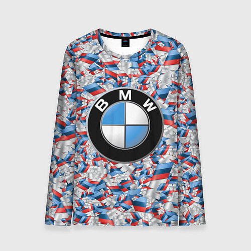 Мужской лонгслив BMW M PATTERN LOGO / 3D-принт – фото 1