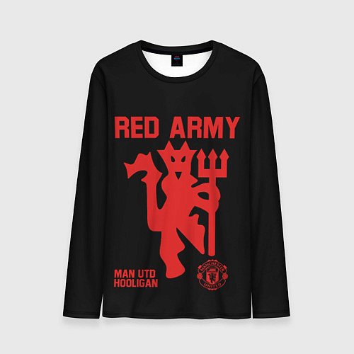 Мужской лонгслив Manchester United Red Army Манчестер Юнайтед / 3D-принт – фото 1