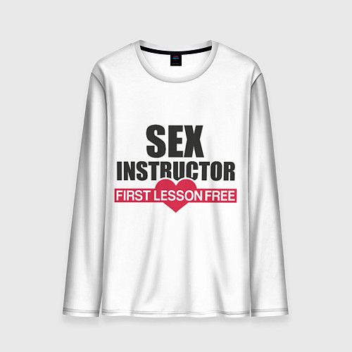 Мужской лонгслив Секс Инструктор SEX INSTRUCTOR / 3D-принт – фото 1