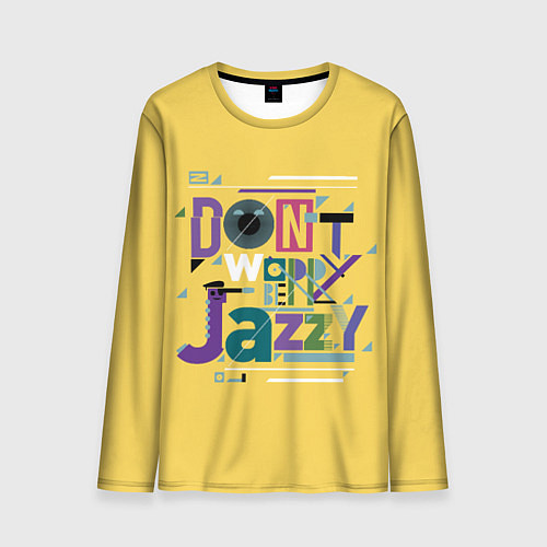 Мужской лонгслив Джаз Jazz / 3D-принт – фото 1
