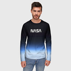 Лонгслив мужской NASA с МКС, цвет: 3D-принт — фото 2