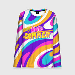 Мужской лонгслив Привет Лето 3d Hello Summer