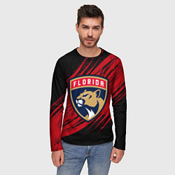 Лонгслив мужской Florida Panthers, Флорида Пантерз, NHL, цвет: 3D-принт — фото 2