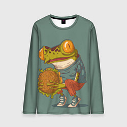 Мужской лонгслив Лягуха с подсолнухом