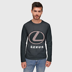 Лонгслив мужской LEXUS Lexus - Карбон, цвет: 3D-принт — фото 2