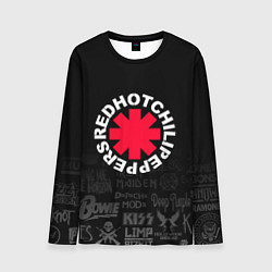 Мужской лонгслив Red Hot Chili Peppers Логотипы рок групп