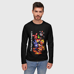 Лонгслив мужской Five Nights at Freddys - FNAF - персонажи игры, цвет: 3D-принт — фото 2