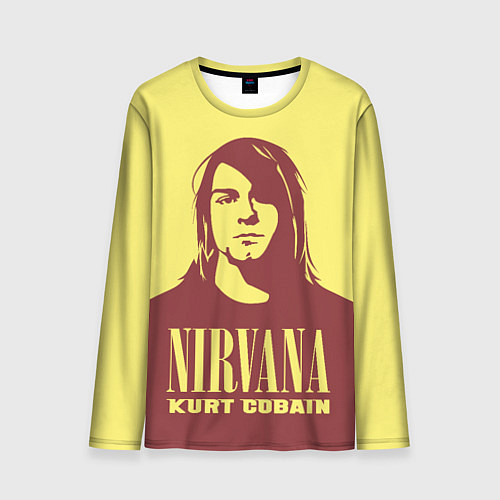 Мужской лонгслив Nirvana - Kurt Cobain / 3D-принт – фото 1