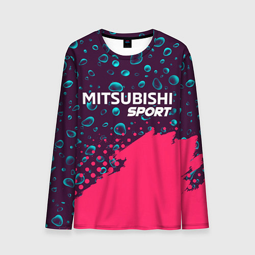Мужской лонгслив MITSUBISHI Sport Краски / 3D-принт – фото 1