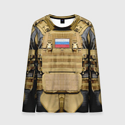 Лонгслив мужской Бронежилет- армия России, цвет: 3D-принт