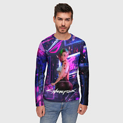 Лонгслив мужской Cyberpunk 18 Judy, цвет: 3D-принт — фото 2
