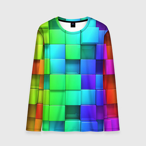 Мужской лонгслив Color geometrics pattern Vanguard / 3D-принт – фото 1