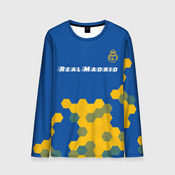 Лонгслив мужской РЕАЛ МАДРИД Real Madrid Графика, цвет: 3D-принт