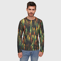 Лонгслив мужской Spruce forest, цвет: 3D-принт — фото 2