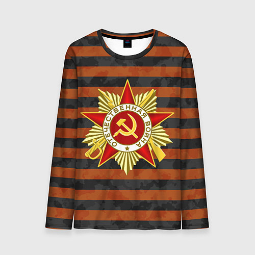 Мужской лонгслив ДЕНЬ ПОБЕДЫ ГЕОРГИЕВСКАЯ / 3D-принт – фото 1