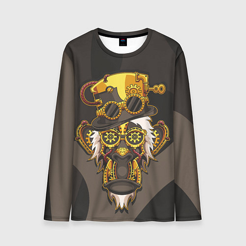 Мужской лонгслив Стимпанк Заводная Обезьяна / 3D-принт – фото 1