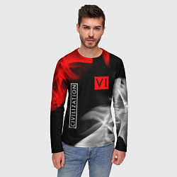 Лонгслив мужской ЦИВИЛИЗАЦИЯ 6 Огонь, цвет: 3D-принт — фото 2