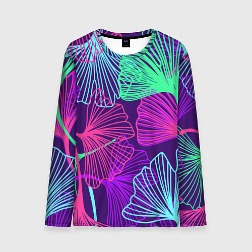 Мужской лонгслив Neon color pattern Fashion 2023 / 3D-принт – фото 1