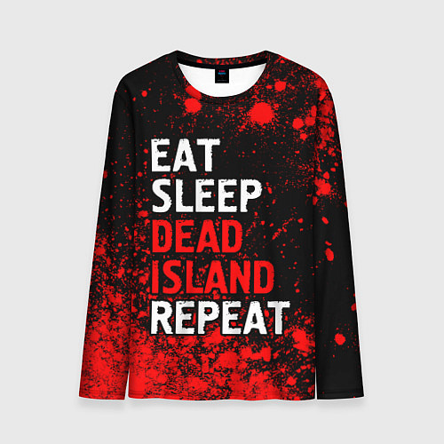 Мужской лонгслив Eat Sleep Dead Island Repeat Краска / 3D-принт – фото 1