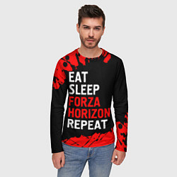 Лонгслив мужской Eat Sleep Forza Horizon Repeat Краска, цвет: 3D-принт — фото 2