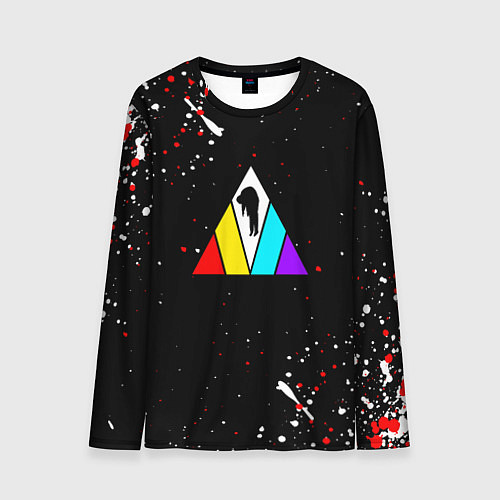 Мужской лонгслив Imagine dragons брызги красок / 3D-принт – фото 1