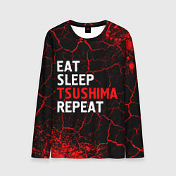 Мужской лонгслив Eat Sleep Tsushima Repeat - Краска