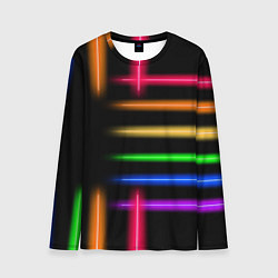 Лонгслив мужской Неоновое свечение Minimalism Neon, цвет: 3D-принт