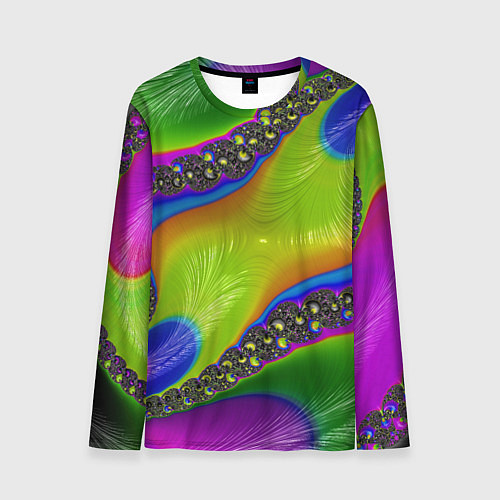 Мужской лонгслив Кислотный фрактал Абстракция / 3D-принт – фото 1