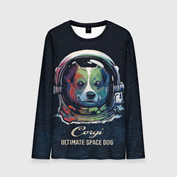 Лонгслив мужской Корги Космонавт Corgi Space Dog, цвет: 3D-принт