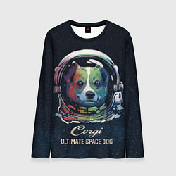 Мужской лонгслив Корги Космонавт Corgi Space Dog