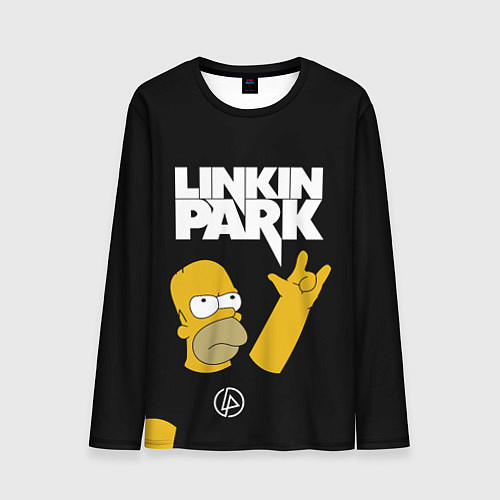 Мужской лонгслив LINKIN PARK ГОМЕР СИМПСОН, SIMPSONS / 3D-принт – фото 1