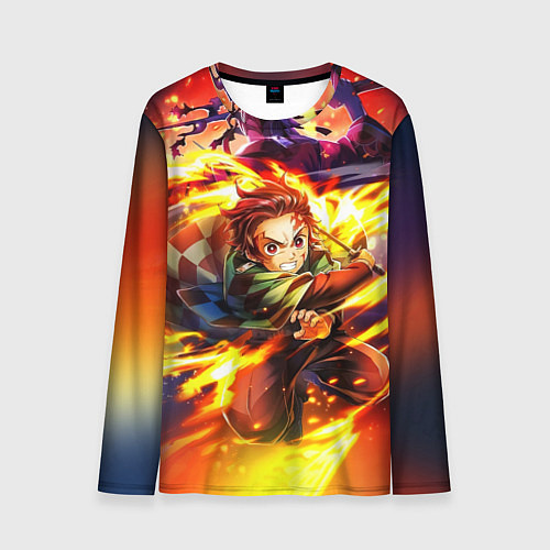 Мужской лонгслив Клинок, рассекающий демонов Demon Slayer / 3D-принт – фото 1