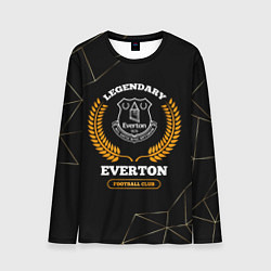 Лонгслив мужской Лого Everton и надпись Legendary Football Club на, цвет: 3D-принт