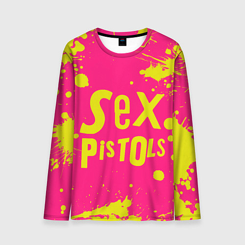 Мужской лонгслив Sex Pistols Yellow Logo / 3D-принт – фото 1