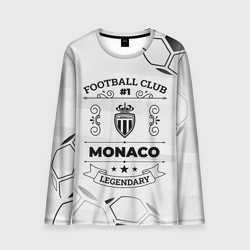 Мужской лонгслив Monaco Football Club Number 1 Legendary / 3D-принт – фото 1