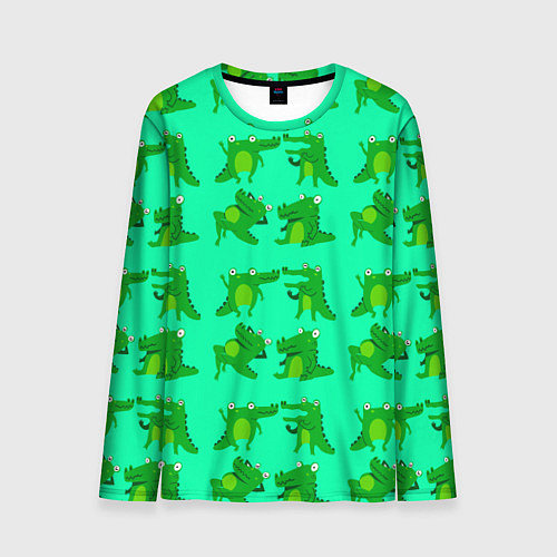 Мужской лонгслив FUNNY CROCODILES / 3D-принт – фото 1