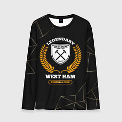 Мужской лонгслив Лого West Ham и надпись Legendary Football Club на