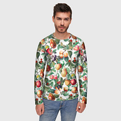Лонгслив мужской Летний Фруктовый Сад, цвет: 3D-принт — фото 2