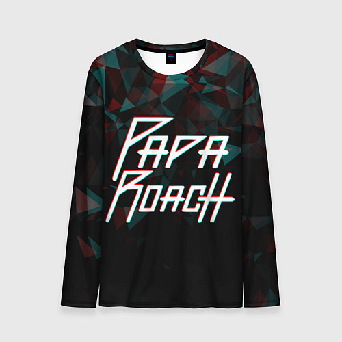 Мужской лонгслив Papa roach Glitch Big Logo / 3D-принт – фото 1