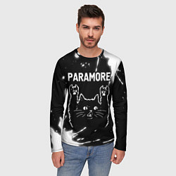 Лонгслив мужской Группа Paramore и Рок Кот, цвет: 3D-принт — фото 2