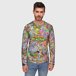 Лонгслив мужской MY SINGING MONSTERS ПЕРСОНАЖИ, цвет: 3D-принт — фото 2