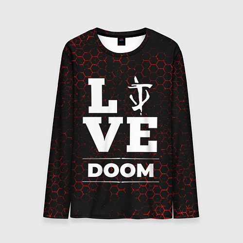 Мужской лонгслив Doom Love Классика / 3D-принт – фото 1