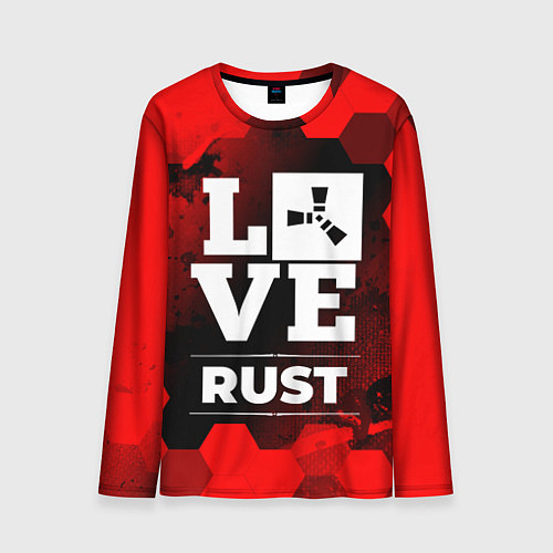 Мужской лонгслив Rust Love Классика / 3D-принт – фото 1