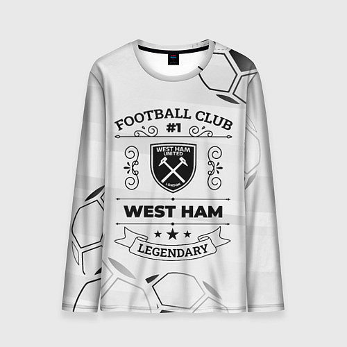 Мужской лонгслив West Ham Football Club Number 1 Legendary / 3D-принт – фото 1