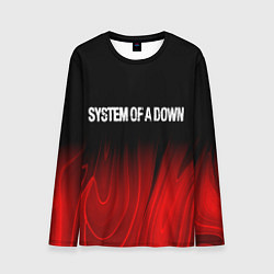 Лонгслив мужской System of a Down Red Plasma, цвет: 3D-принт