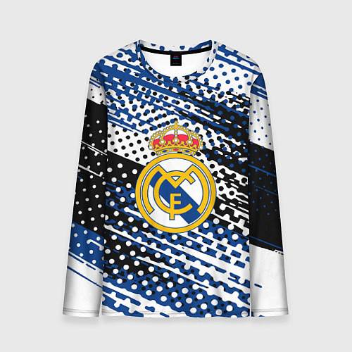 Мужской лонгслив Real madrid Реал Мадрид краски / 3D-принт – фото 1